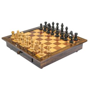 CONJUNTO OFICIAL PARA XADREZ COM GAVETAS ACOMPANHA AS PEÇAS