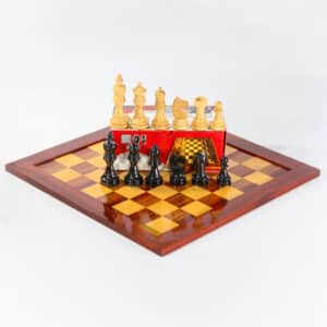 Conjunto de Xadrez Pau-Brasil Rei de 12cm